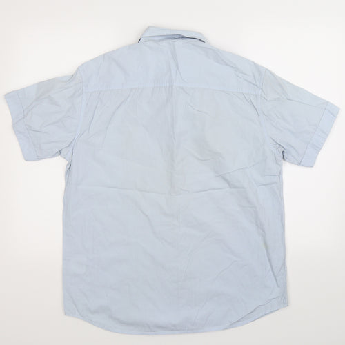 Blend Mens Blue Striped   Button-Up Size L