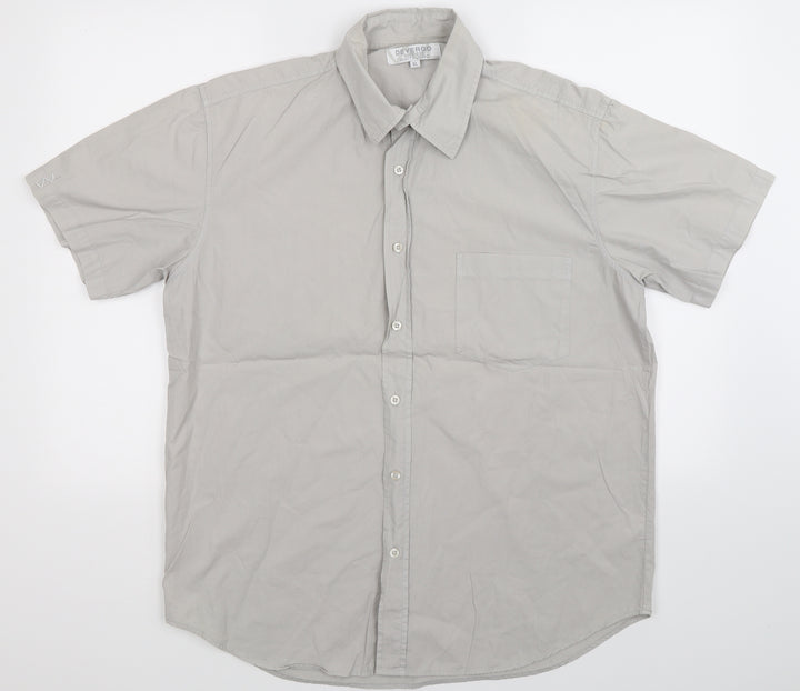 De Vergo Mens Grey    Button-Up Size XL