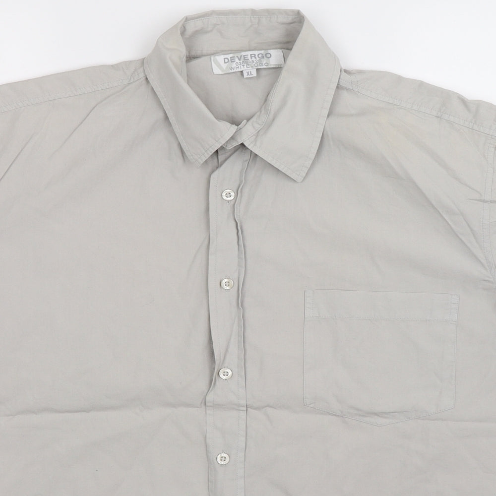 De Vergo Mens Grey    Button-Up Size XL