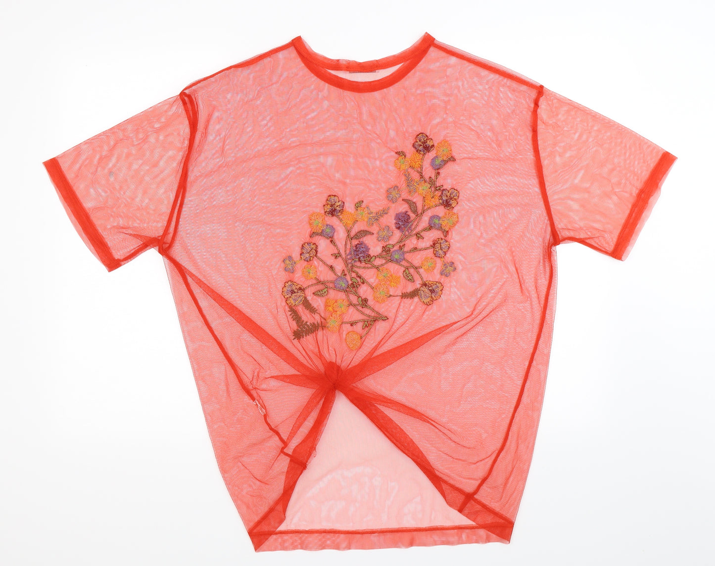 Zara Womens Red   Basic Blouse Size M  - Oversized