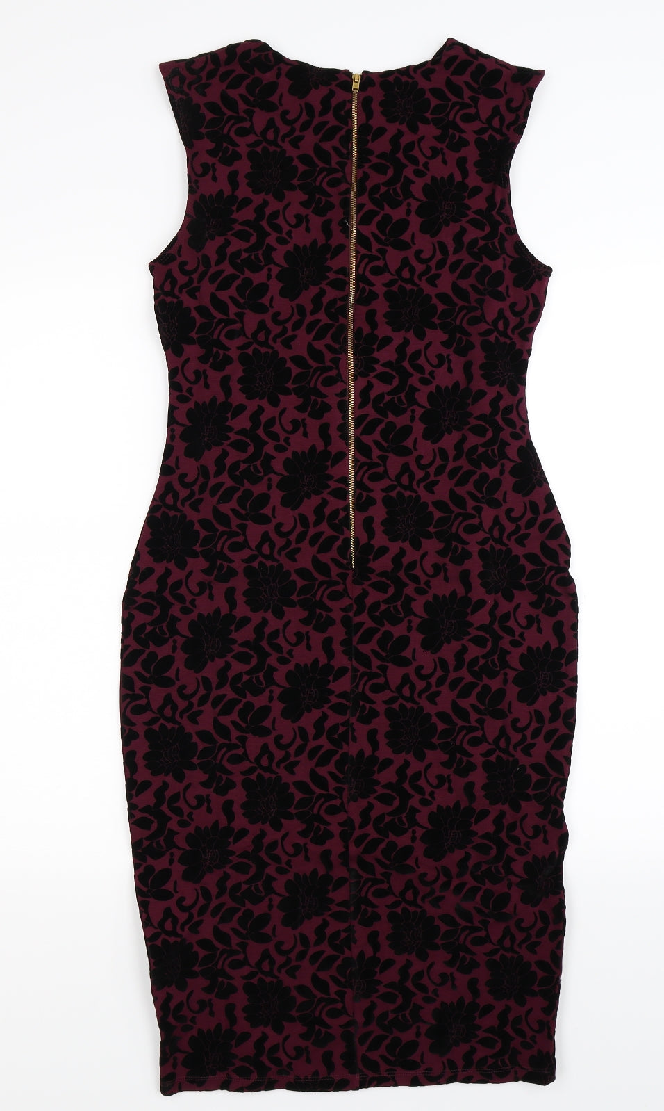 Dorothy Perkins Womens Purple Floral  Bodycon  Size 10