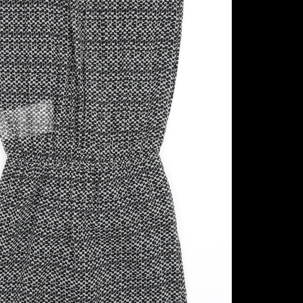 VERO MODA Womens Grey Check  Fit & Flare  Size S