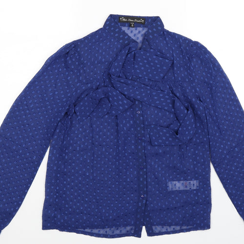 Mela Loves London Womens Blue   Basic Button-Up Size 8