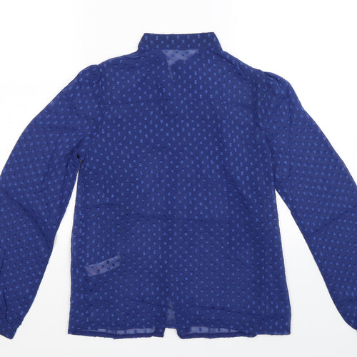 Mela Loves London Womens Blue   Basic Button-Up Size 8