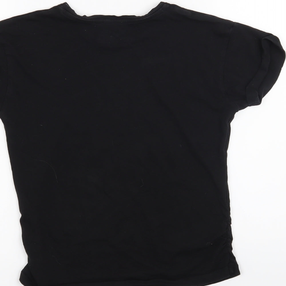 F&F Girls Black   Basic T-Shirt Size 8-9 Years