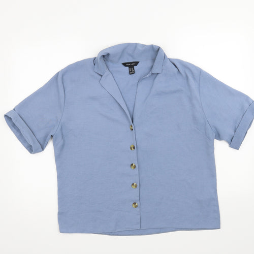 New Look Womens Blue   Basic Button-Up Size 16