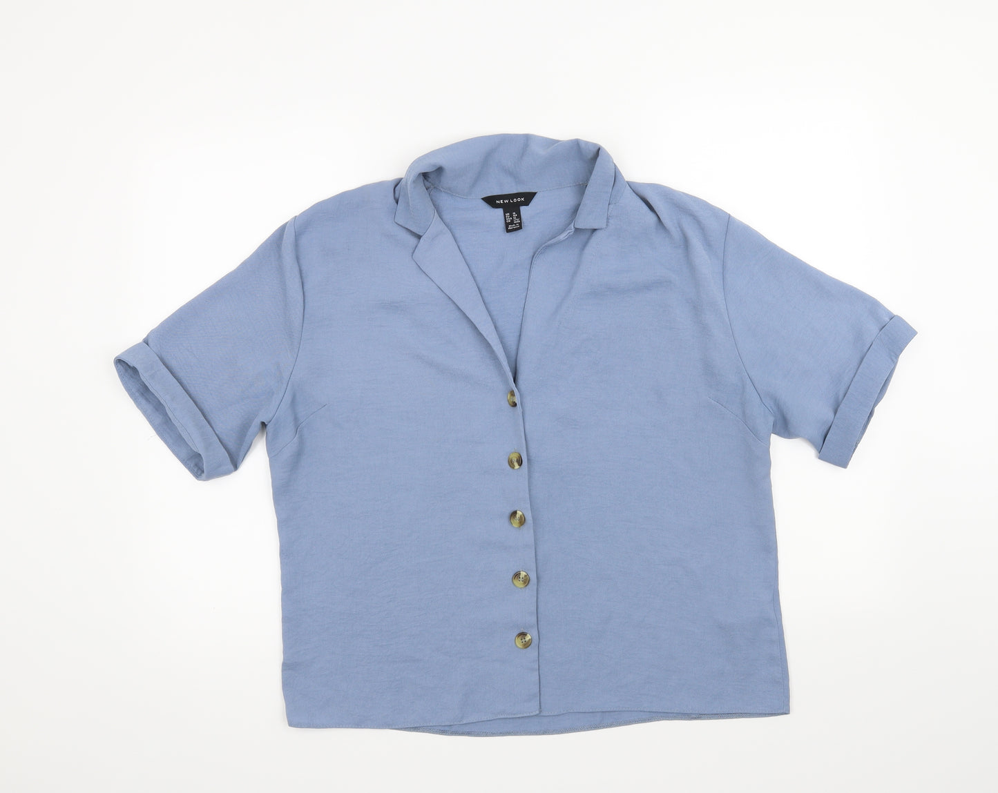New Look Womens Blue   Basic Button-Up Size 16