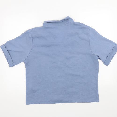 New Look Womens Blue   Basic Button-Up Size 16