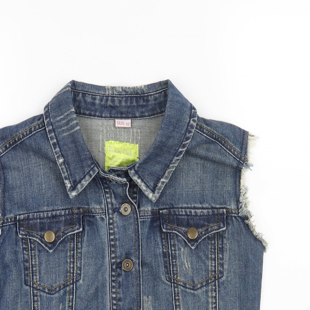 Denim Club Womens Blue   Jacket Waistcoat Size 12