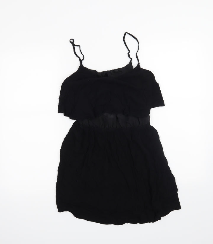 Topshop Womens Black A-Line Size 10