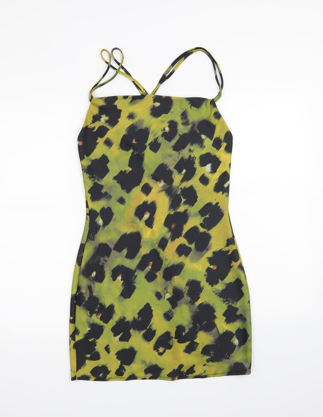 ASOS Womens Yellow Animal Print  A-Line  Size 8