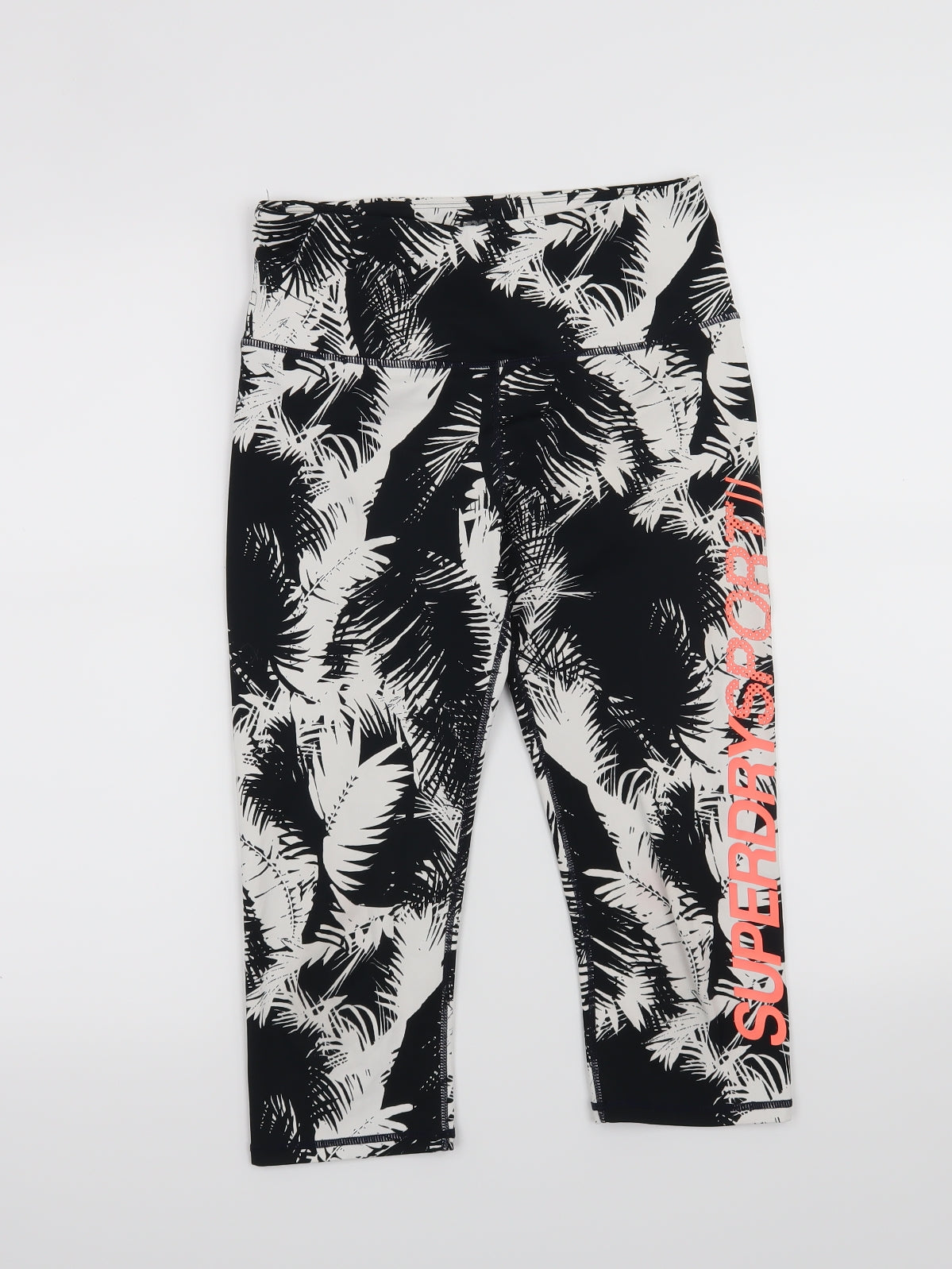 super sport Womens Black   Cropped Leggings Size S L17 in