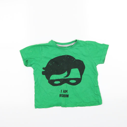 Batman Boys Green   Basic T-Shirt Size 2-3 Years