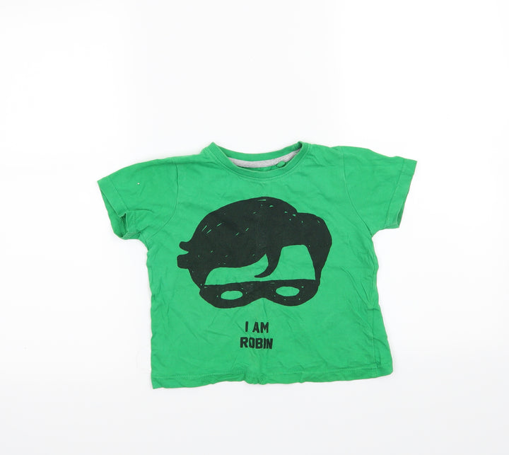 Batman Boys Green Basic T-Shirt Size 2-3 Years