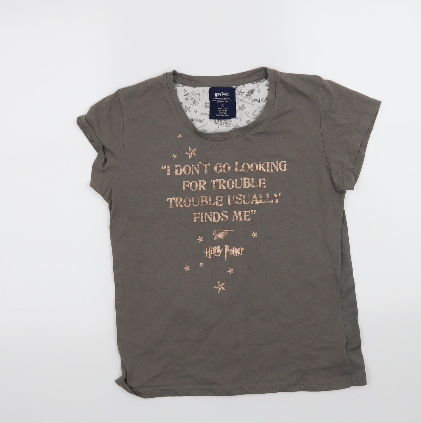 Harry Potter Womens Green   Basic T-Shirt Size 10