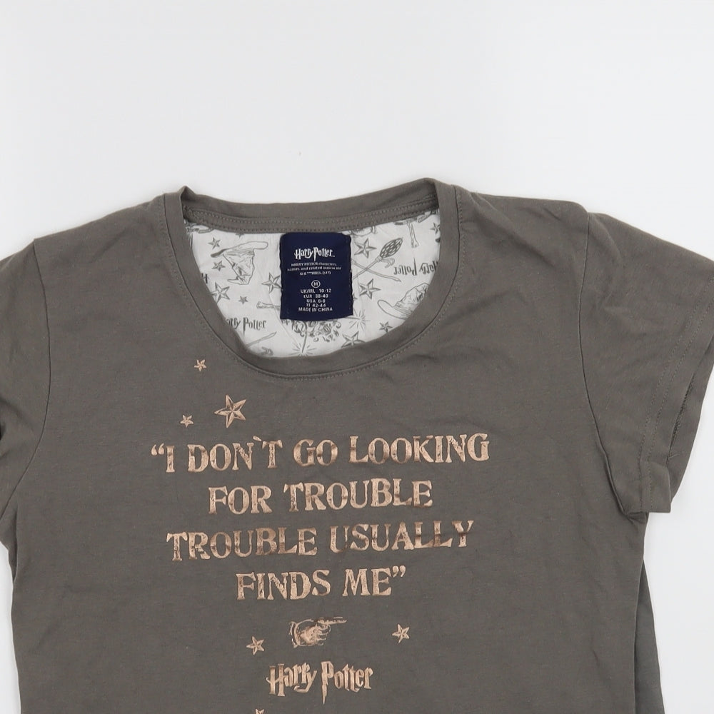 Harry Potter Womens Green   Basic T-Shirt Size 10