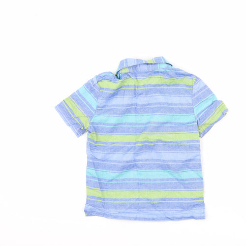 Kidgets Boys Blue Striped  Basic Button-Up Size 2 Years