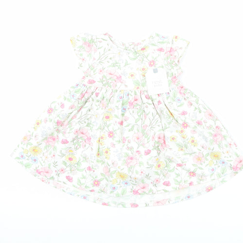 NEXT Girls White Floral  A-Line  Size Newborn
