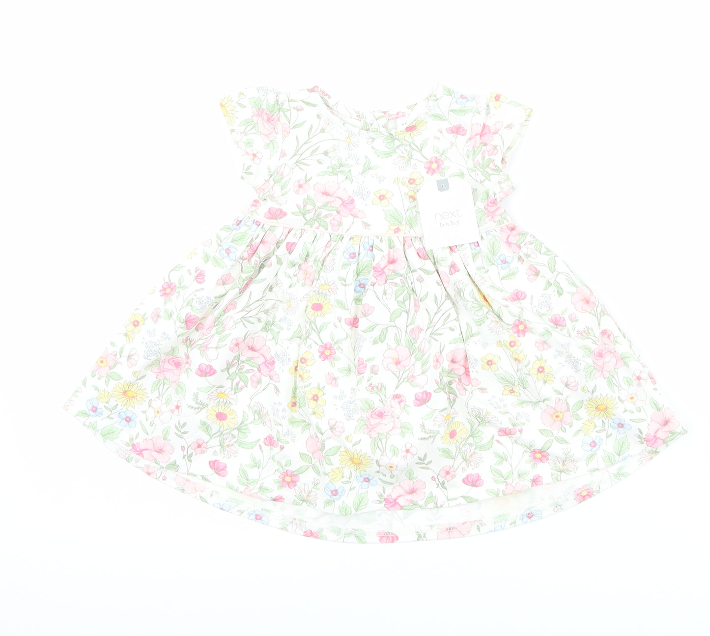 NEXT Girls White Floral  A-Line  Size Newborn