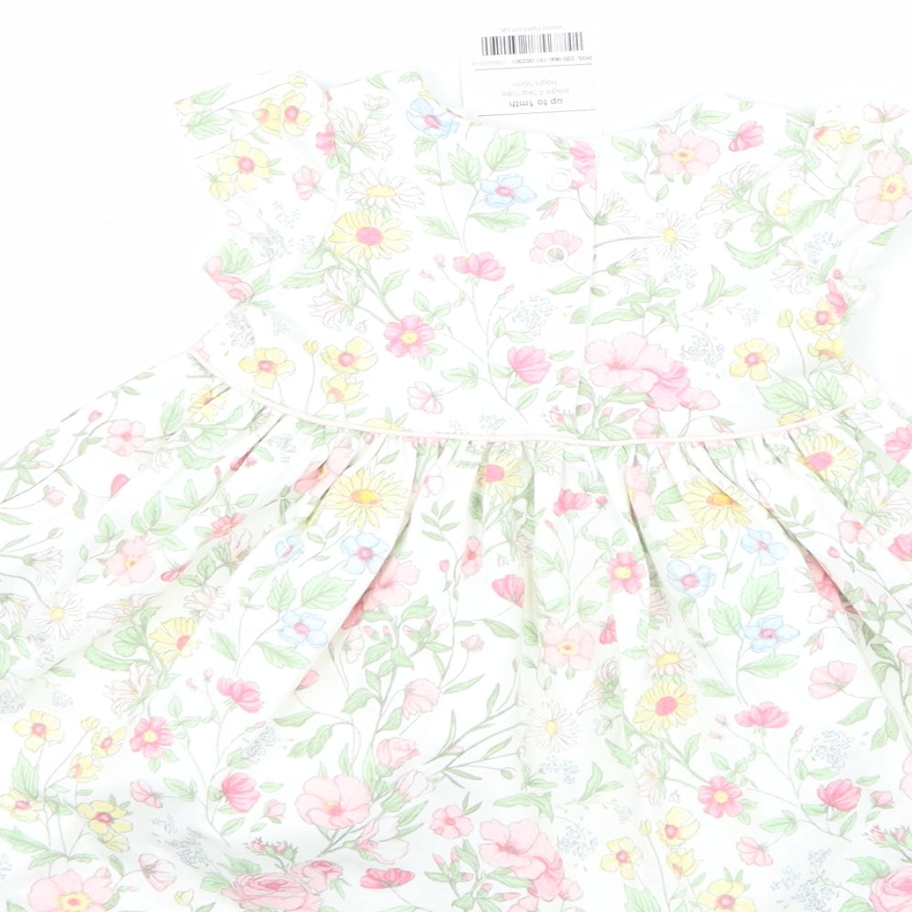NEXT Girls White Floral  A-Line  Size Newborn