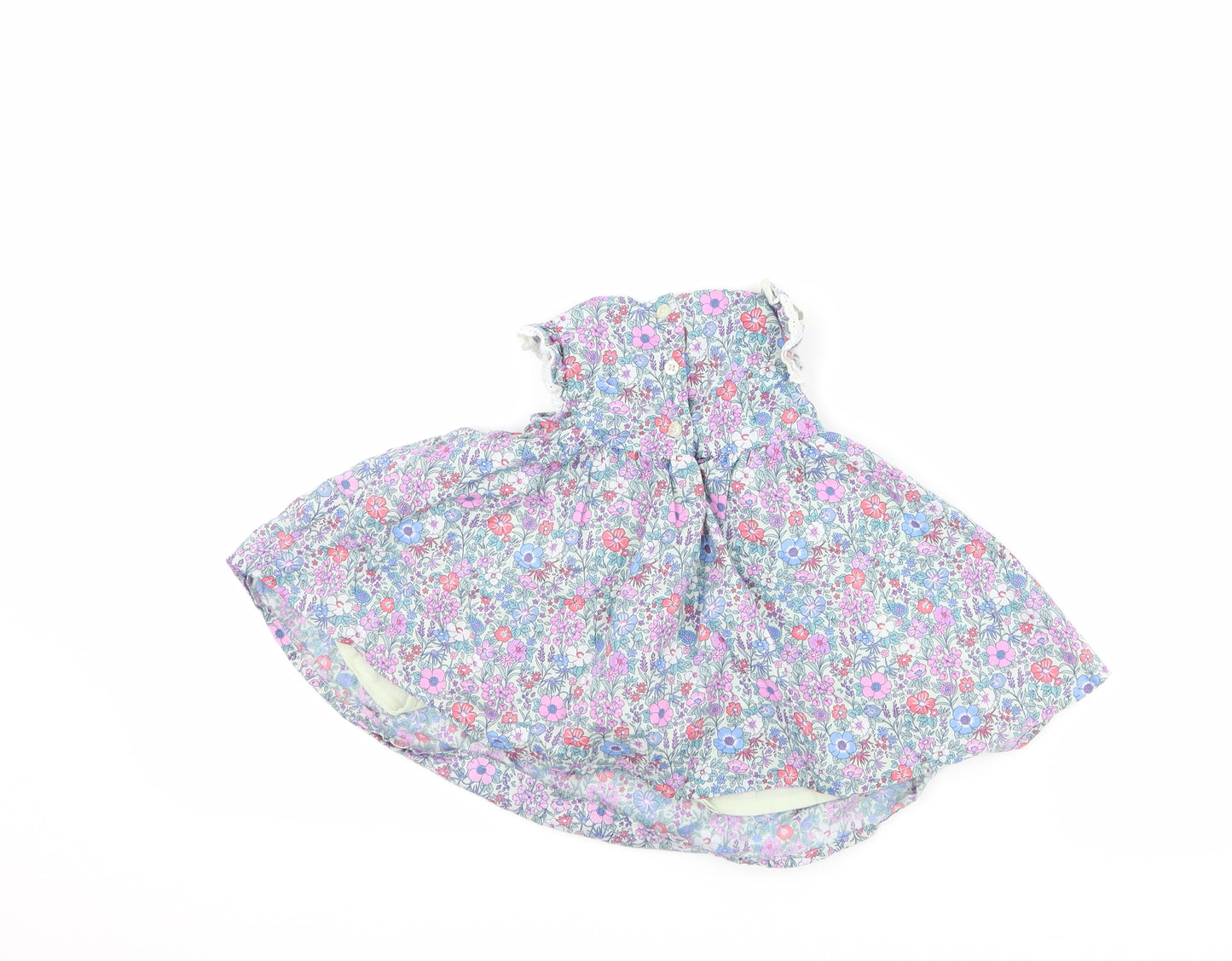 NEXT Girls Blue Floral  A-Line  Size Newborn