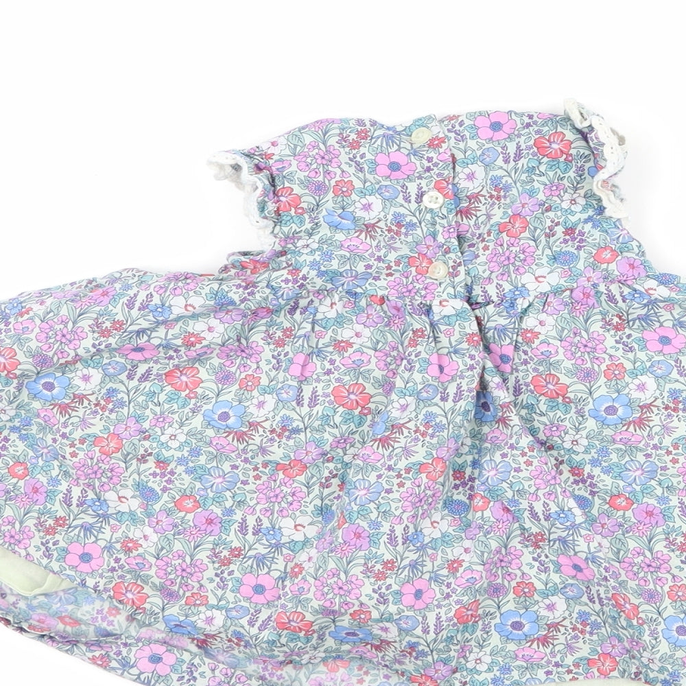 NEXT Girls Blue Floral  A-Line  Size Newborn