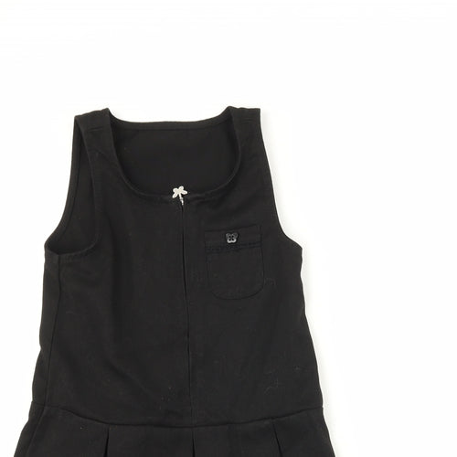 Lily & Dan Girls Black   Pinafore/Dungaree Dress  Size 3-4 Years