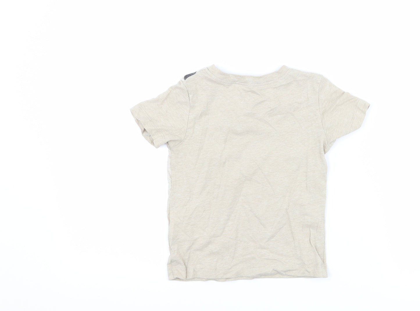 H&M Boys Brown   Basic T-Shirt Size 2-3 Years  - Tiger