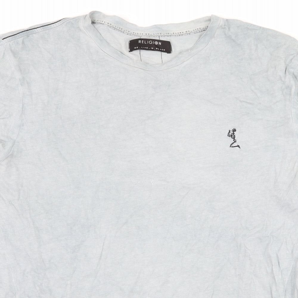 Religion Mens Grey    T-Shirt Size M