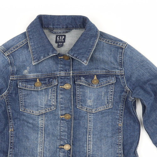 Gap Girls Blue  Denim Jacket  Size 10-11 Years