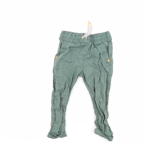 F&F Boys Green   Cargo Trousers Size 18-24 Months