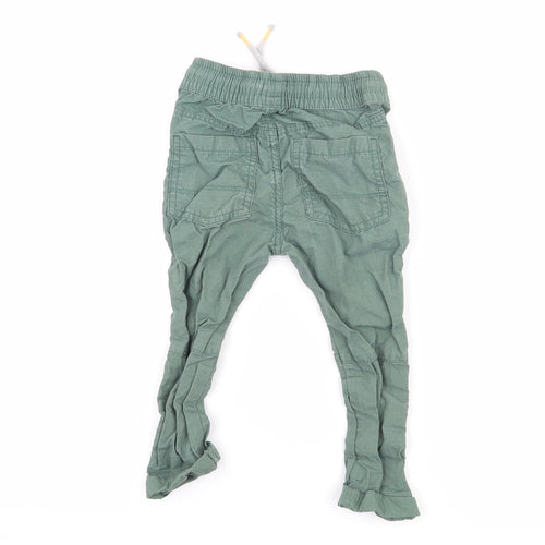 F&F Boys Green   Cargo Trousers Size 18-24 Months