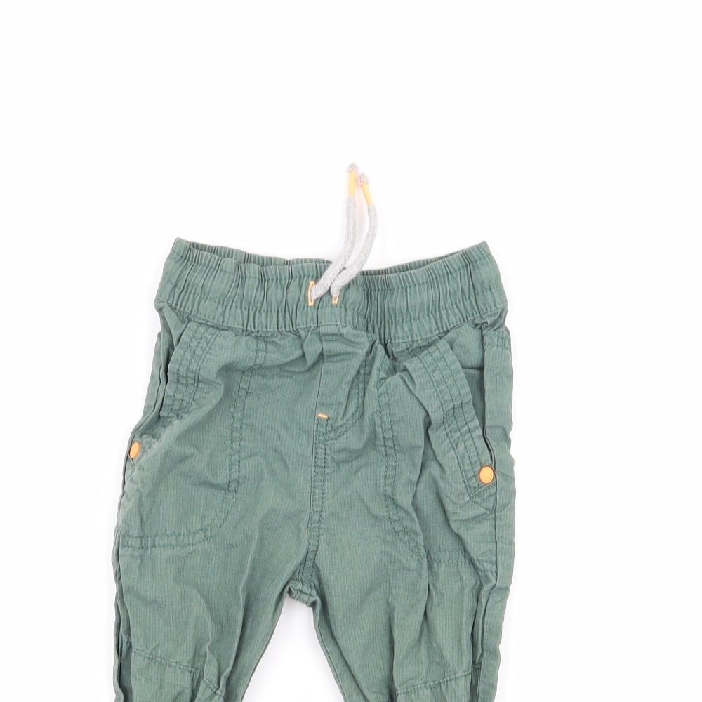 F&F Boys Green   Cargo Trousers Size 18-24 Months