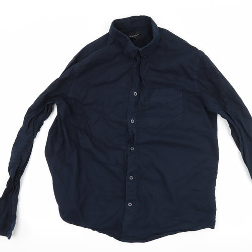 D-Struct Mens Blue    Button-Up Size XL