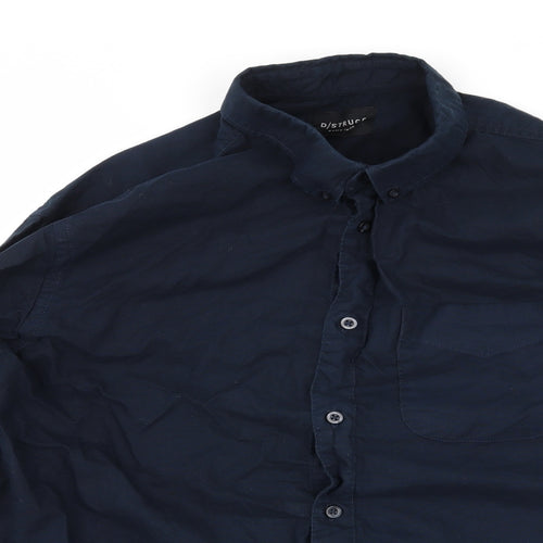 D-Struct Mens Blue    Button-Up Size XL