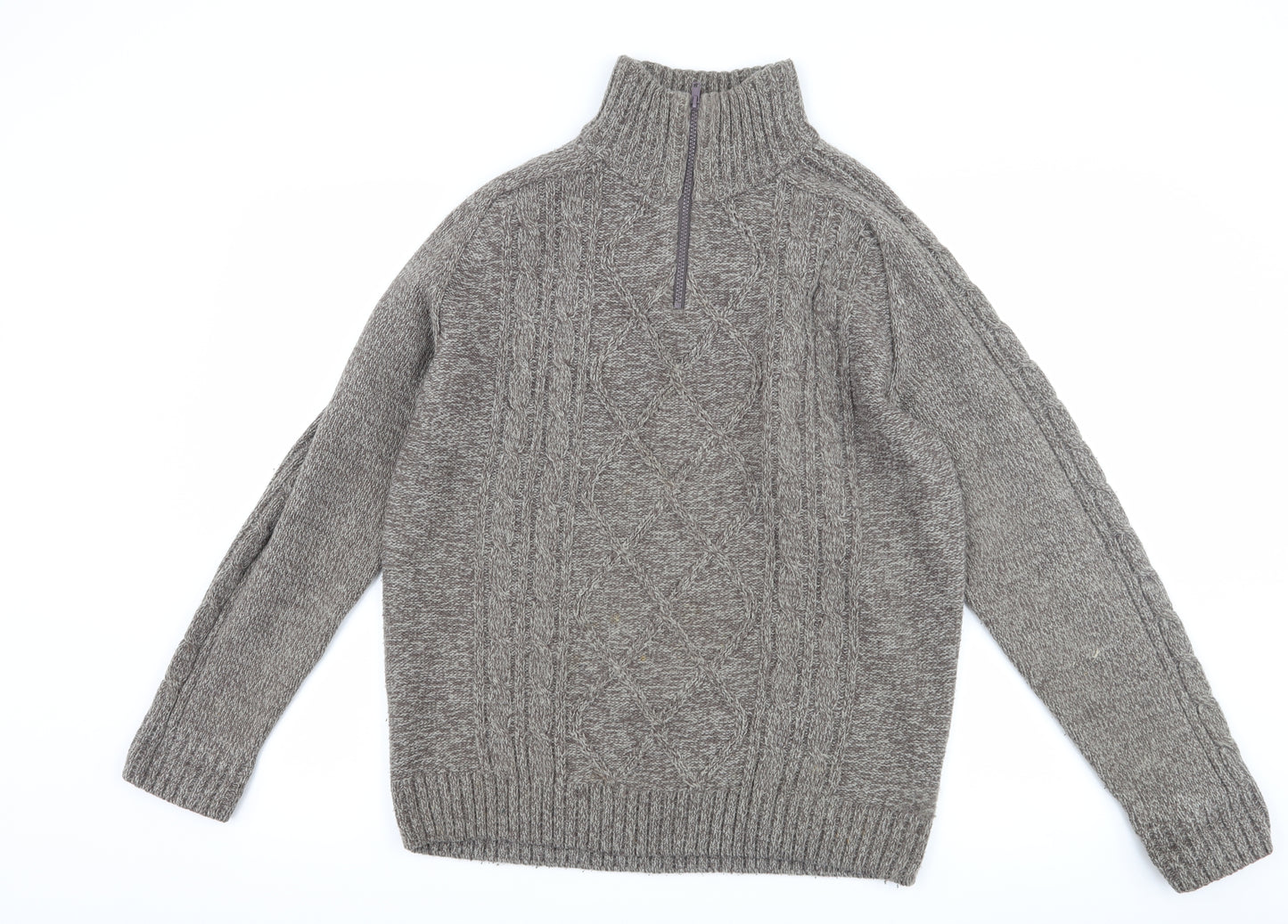 PREMIER MAN Mens Brown   Henley Jumper Size L