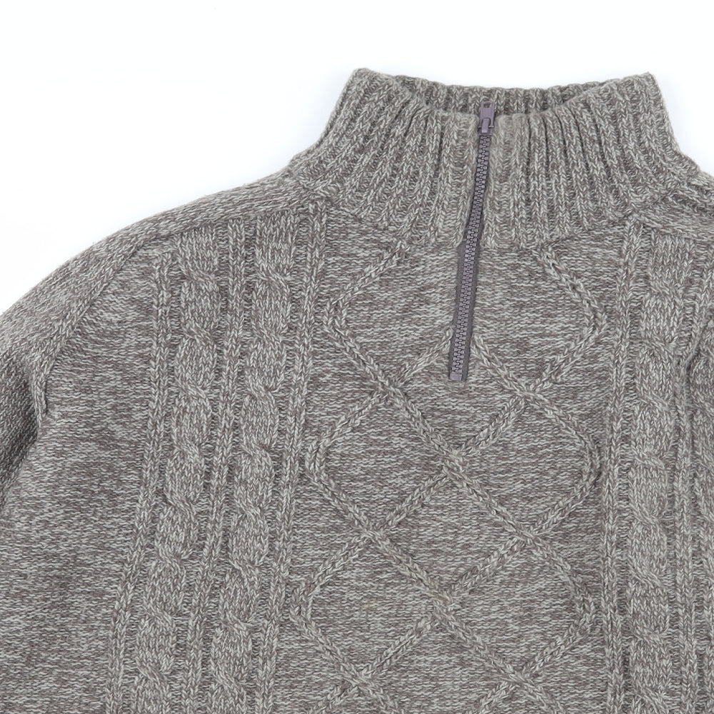 PREMIER MAN Mens Brown   Henley Jumper Size L