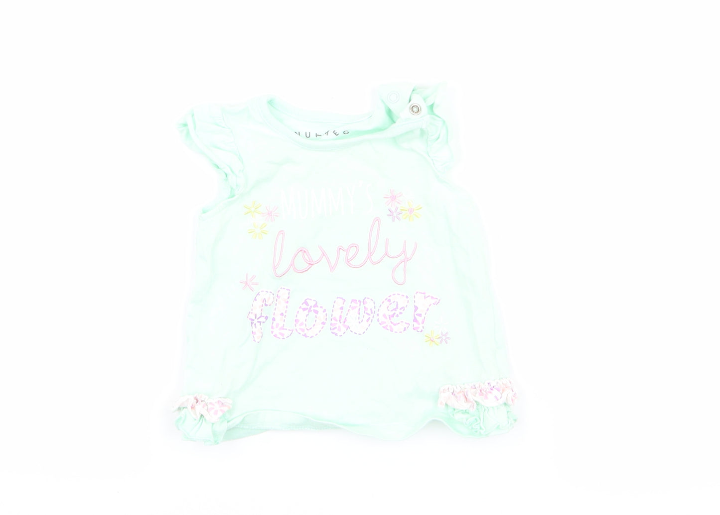 Nutmeg Girls Blue   Basic T-Shirt Size 3-6 Months  - mummy's lovely flower