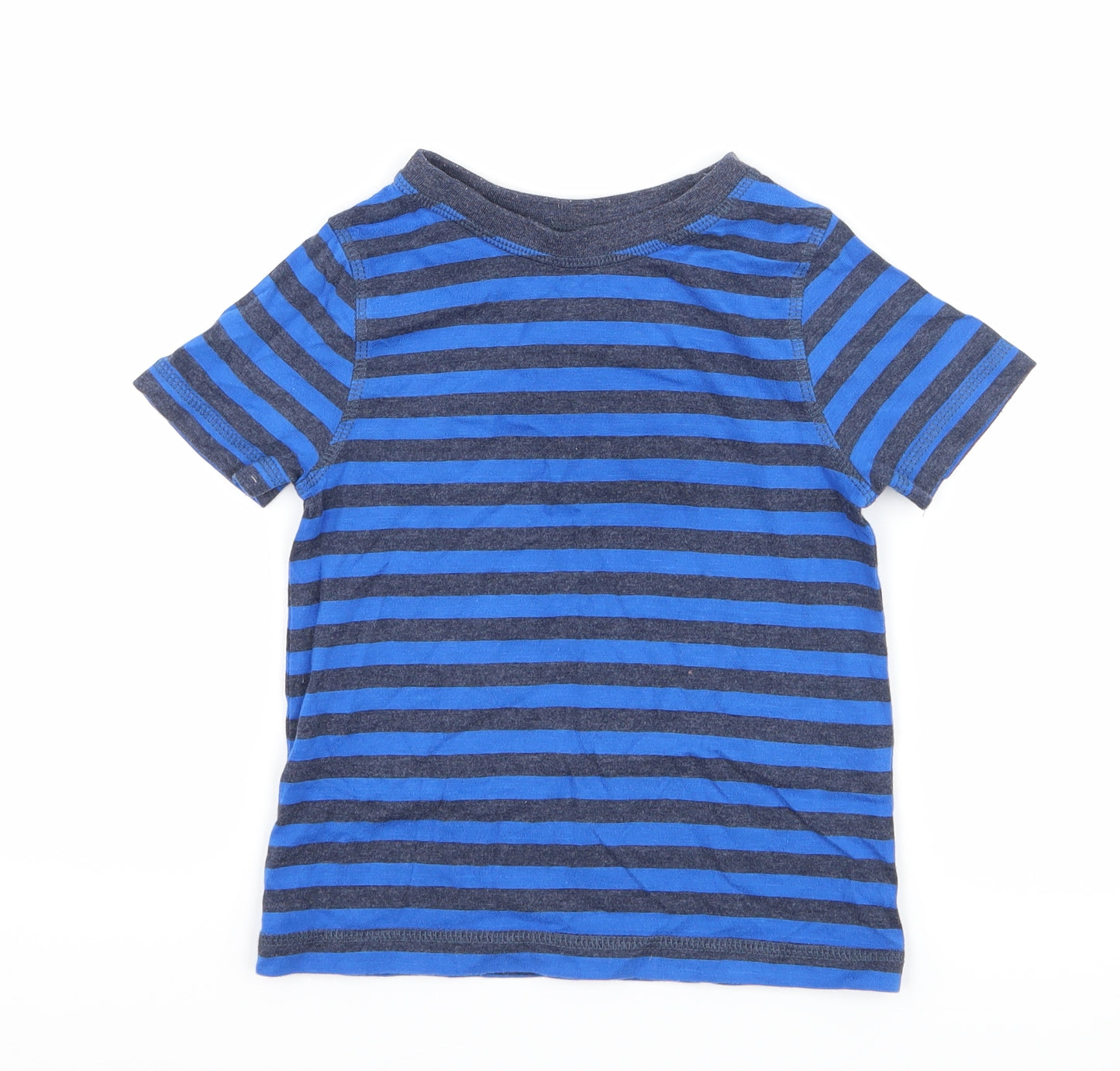 George Boys Blue Striped  Basic T-Shirt Size 2-3 Years