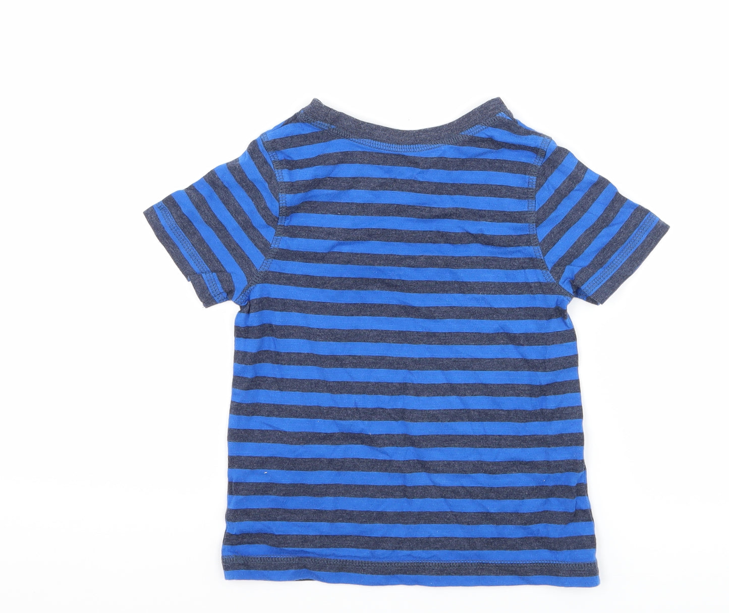 George Boys Blue Striped  Basic T-Shirt Size 2-3 Years