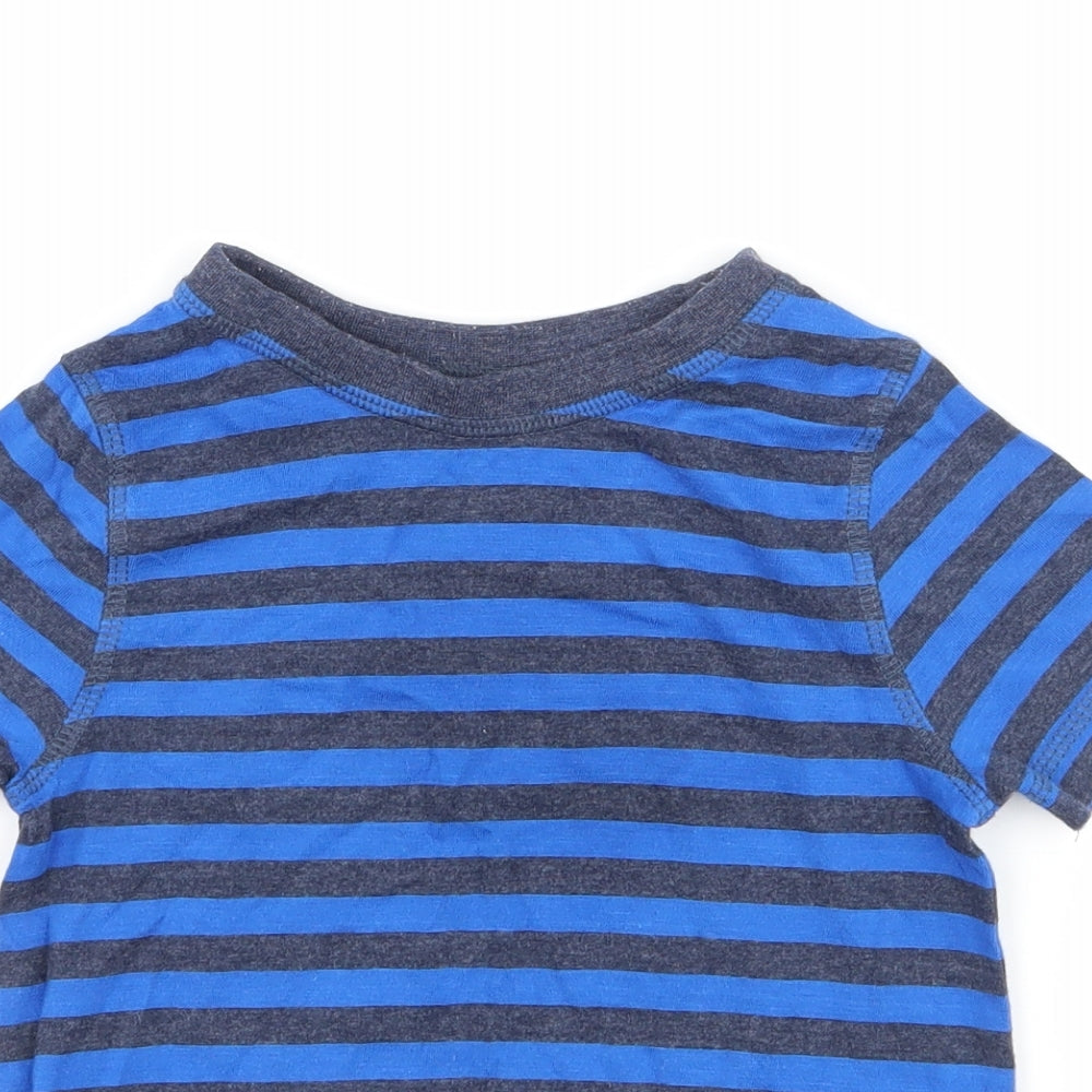 George Boys Blue Striped  Basic T-Shirt Size 2-3 Years