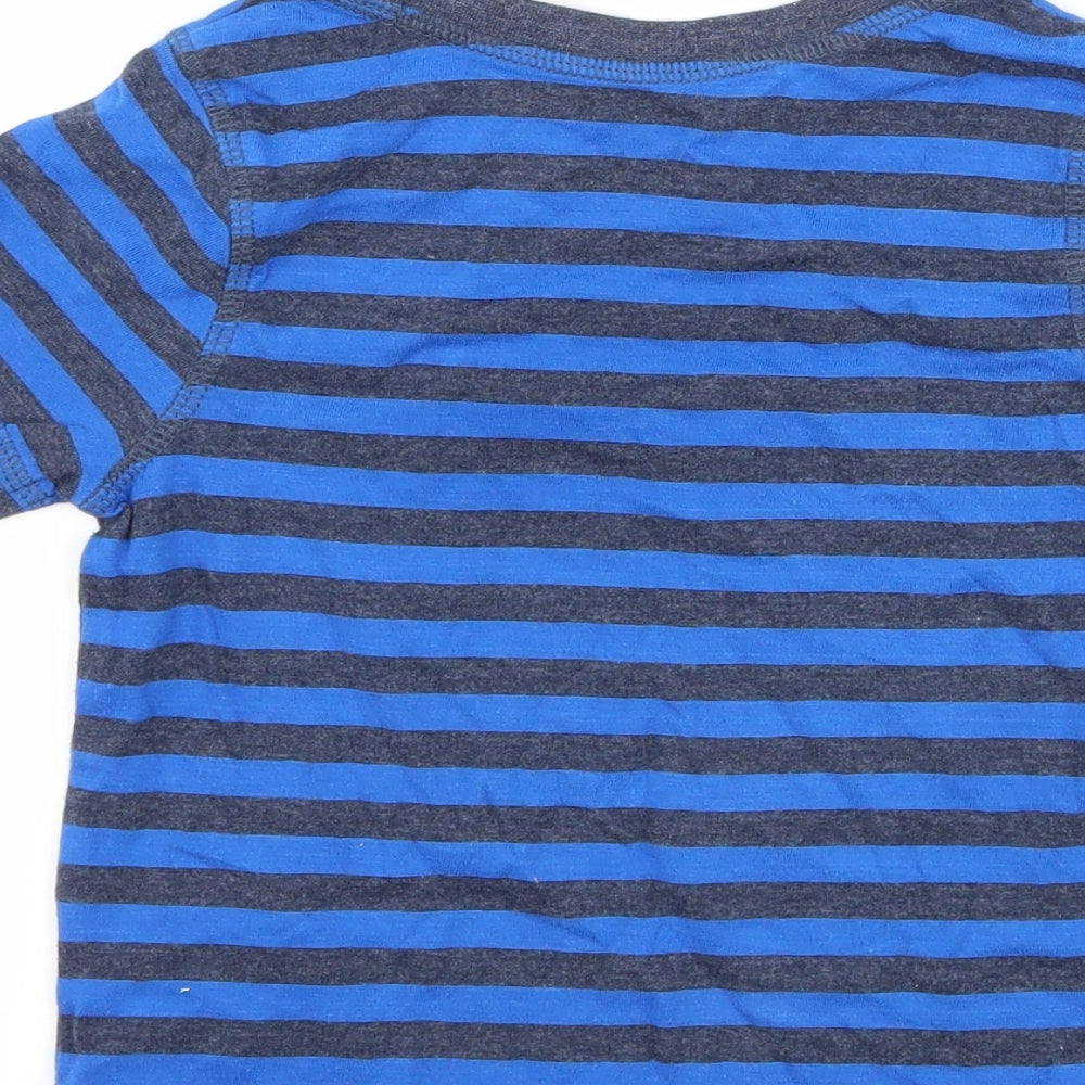 George Boys Blue Striped  Basic T-Shirt Size 2-3 Years