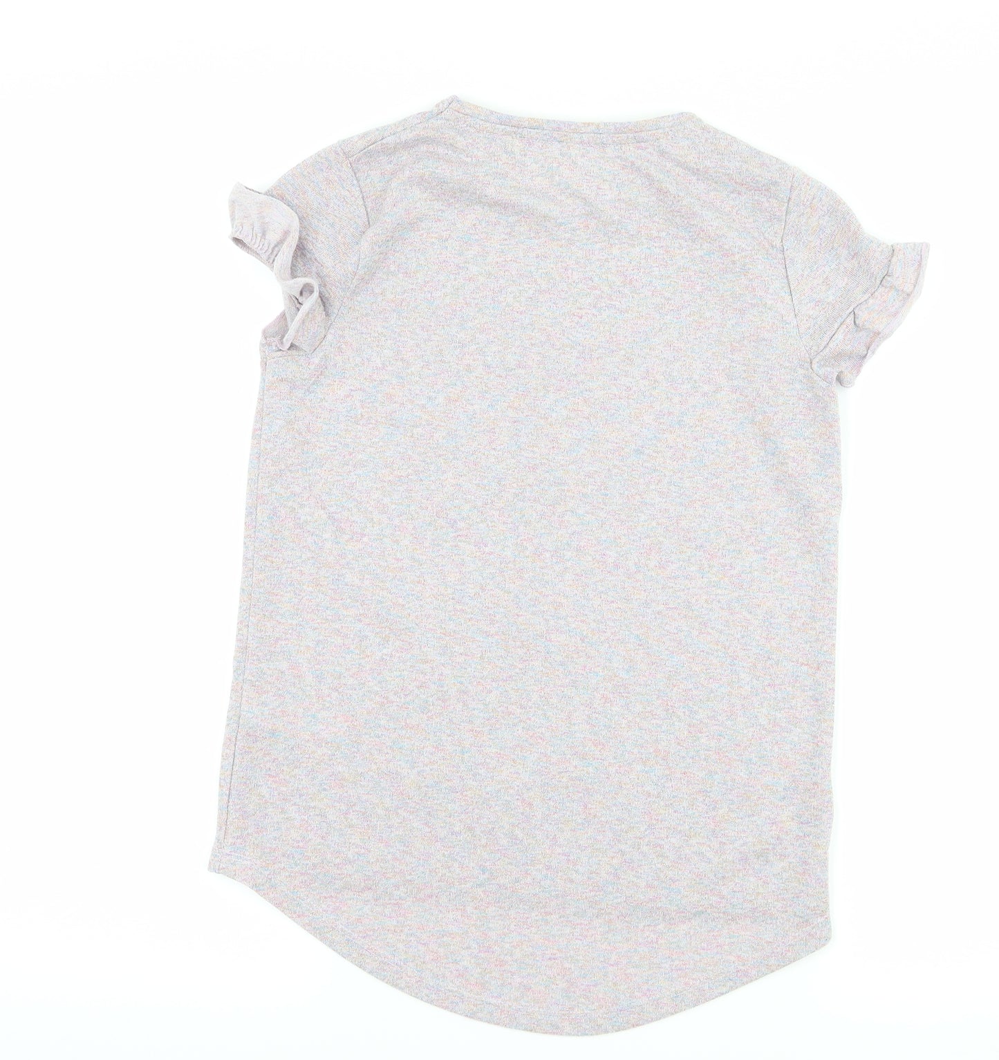 F&F Girls Purple   Basic T-Shirt Size 11-12 Years  - off duty mermaid