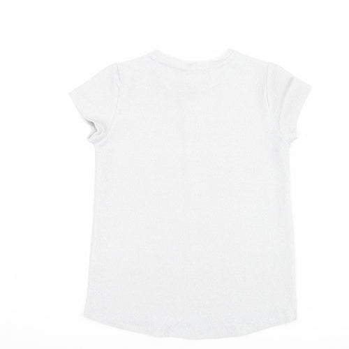 George Girls Silver   Basic T-Shirt Size 10-11 Years  - Shine Bright