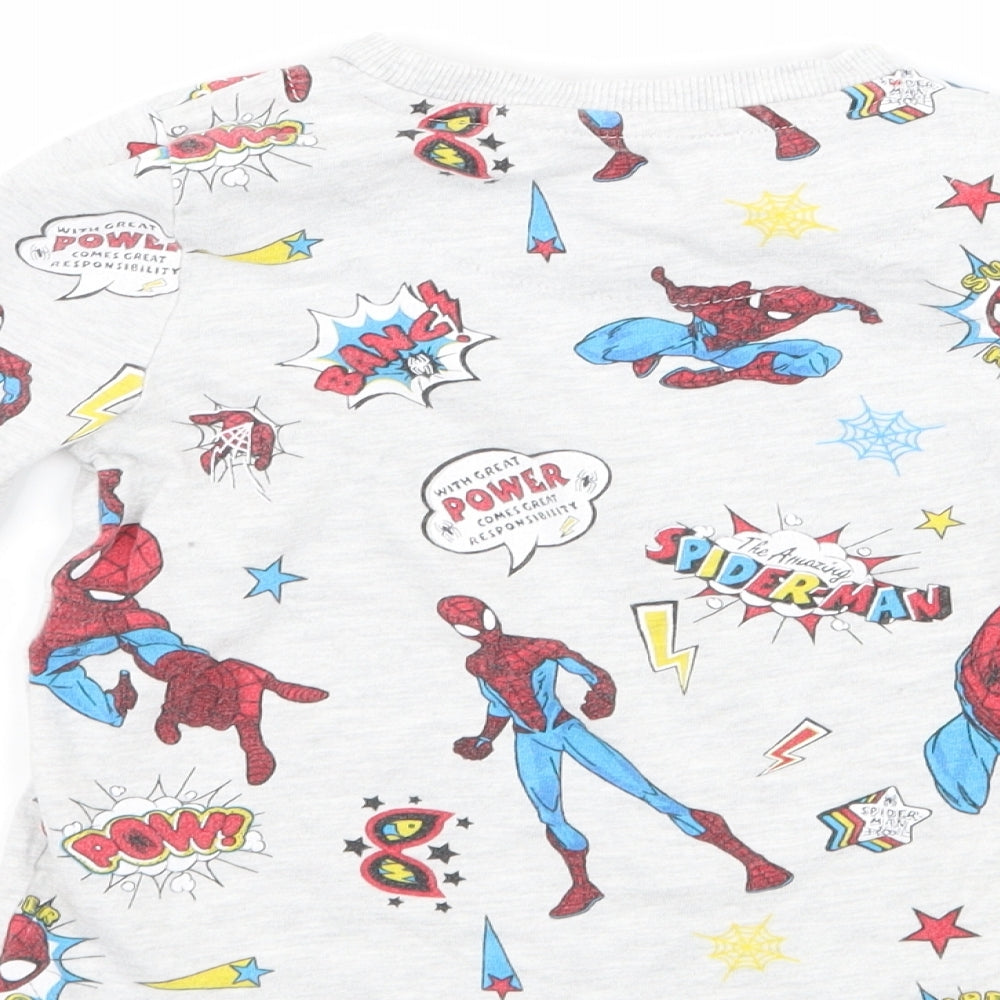 F&F Boys Grey   Basic T-Shirt Size 2-3 Years  - Spider Man