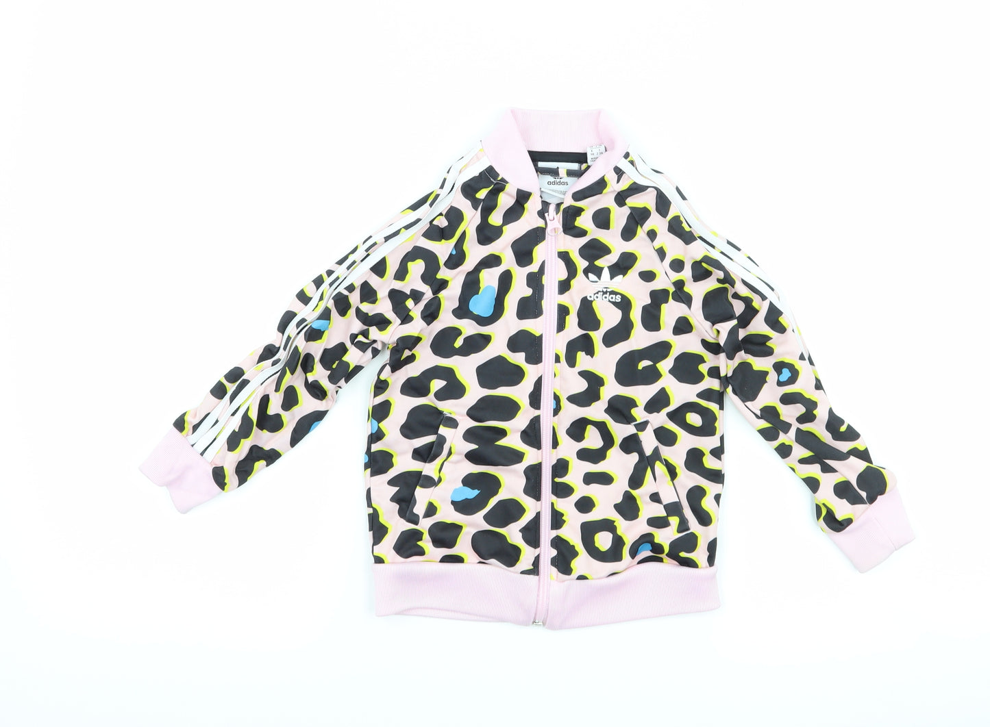 adidas Girls Pink Animal Print  Jacket  Size 2-3 Years
