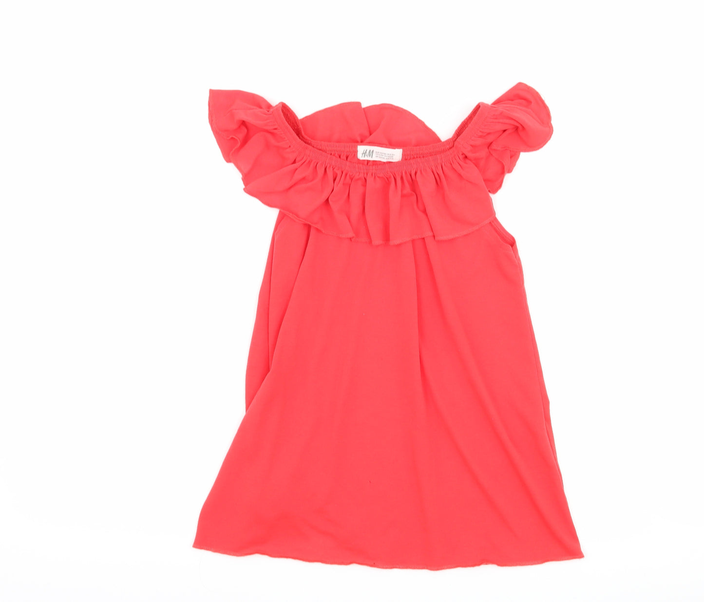 H&M Girls Red   Basic T-Shirt Size 9-10 Years