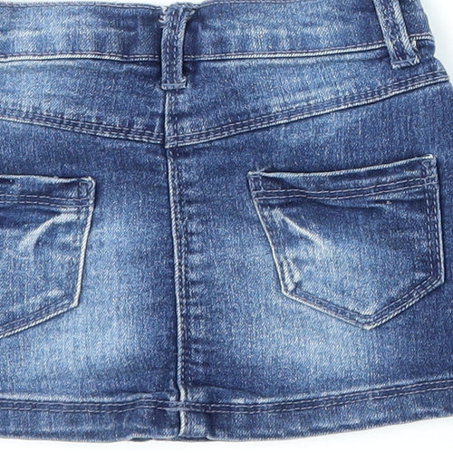 Evie Girls Blue  Denim A-Line Skirt Size 9-12 Months