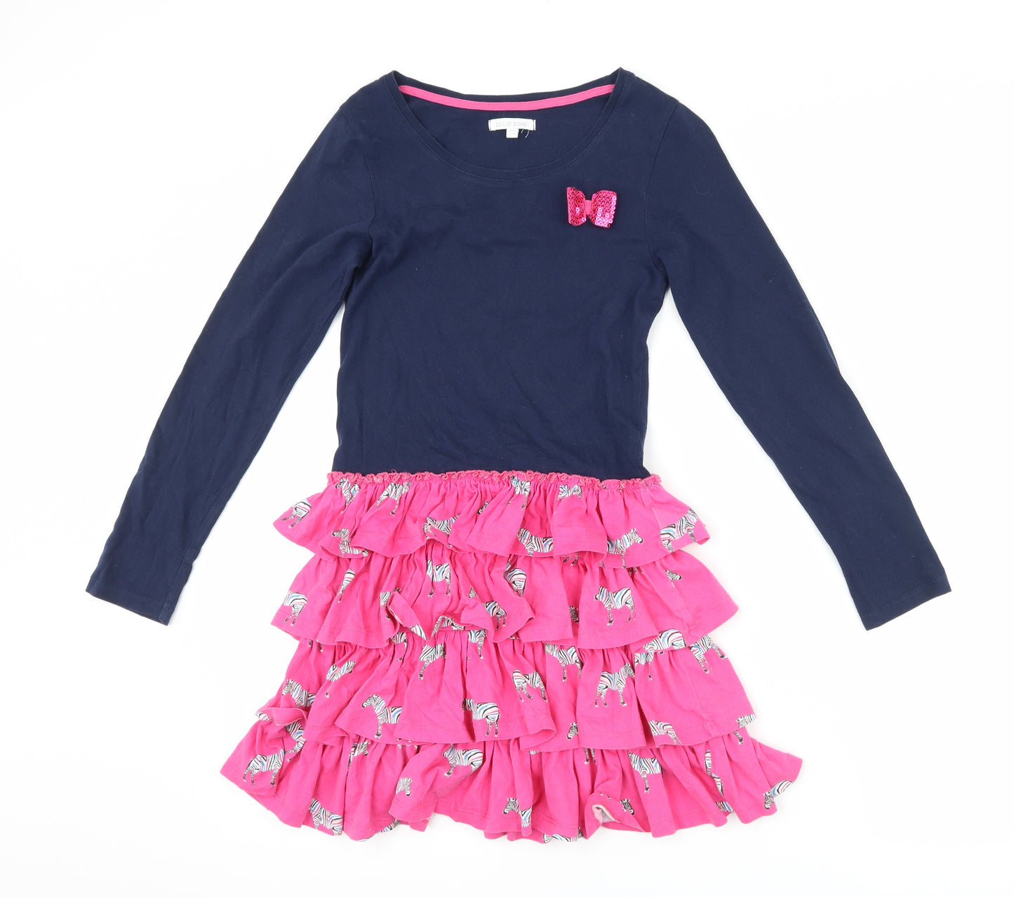 Blue Zoo Girls Blue   A-Line  Size 9-10 Years  - zebra