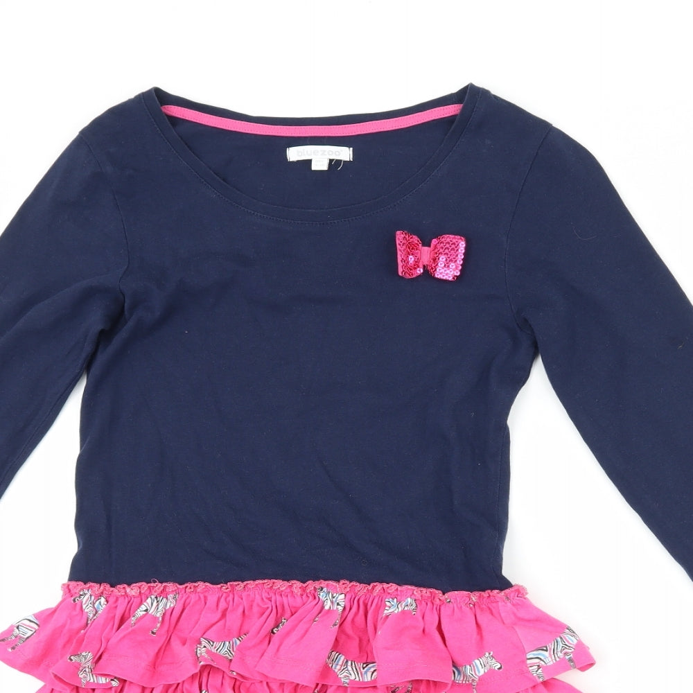 Blue Zoo Girls Blue   A-Line  Size 9-10 Years  - zebra